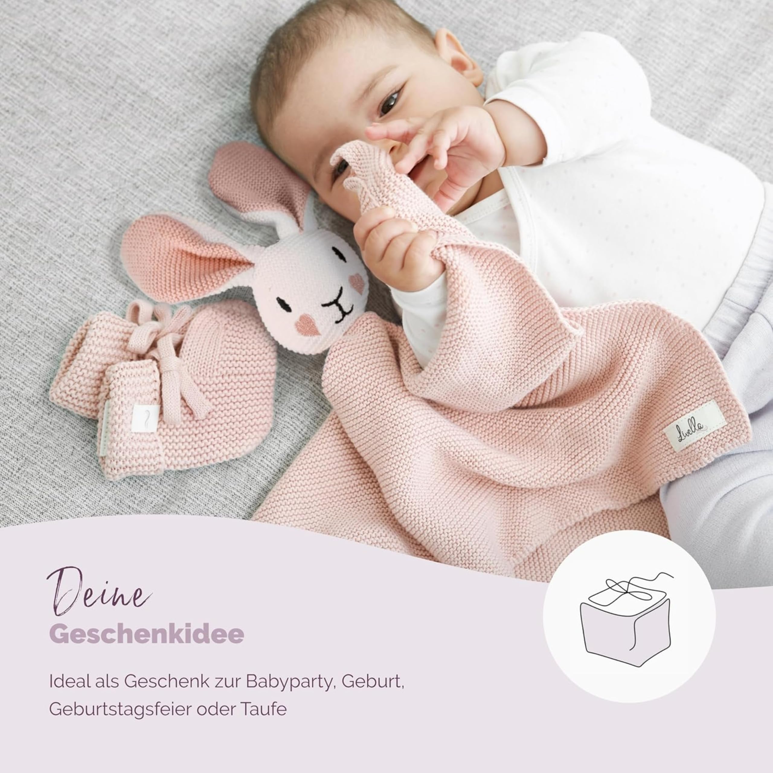 livella-kuscheltuch-hase-mit-s-ckchen-40x40-cm-bio-baumwolle image 6