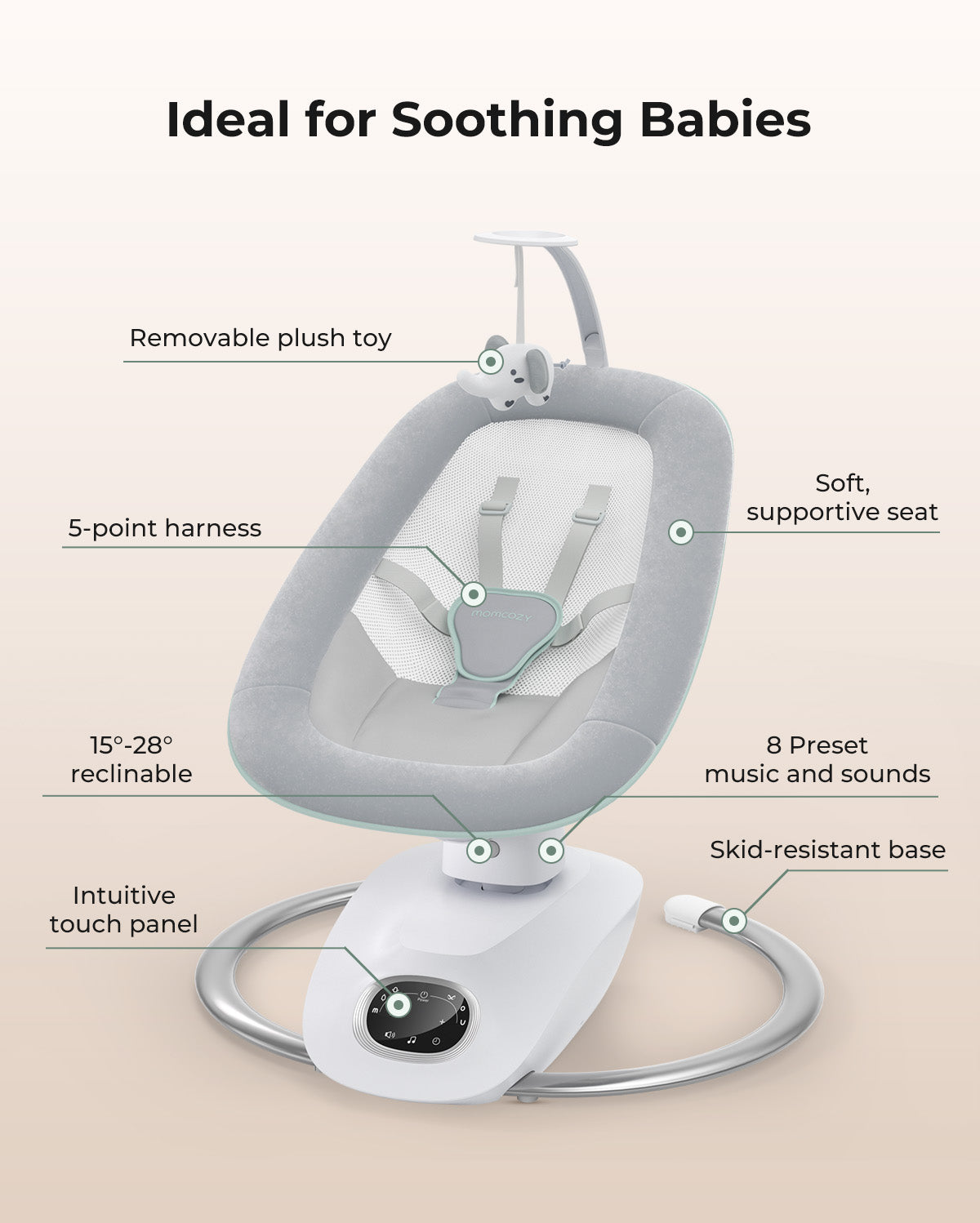 momcozy-cocosway-3d-motion-elektrische-babyschaukel image 8