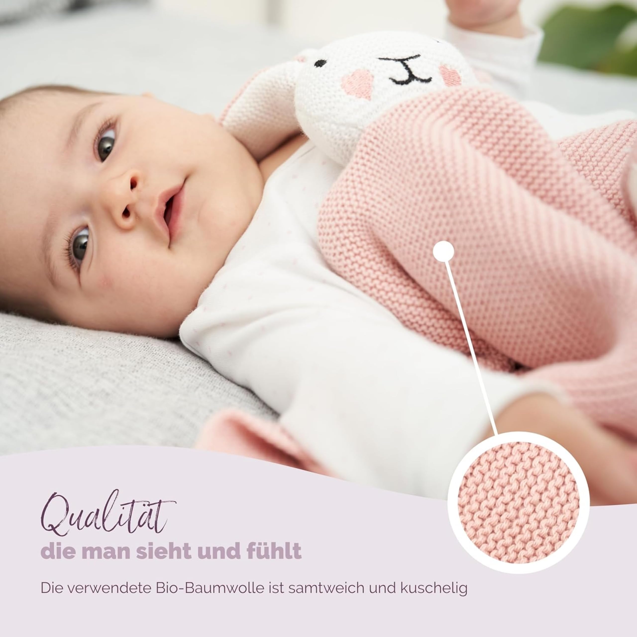 livella-kuscheltuch-hase-mit-s-ckchen-40x40-cm-bio-baumwolle image 5