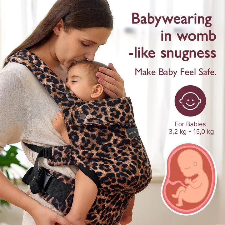 momcozy-purehug-babytrage-leopardenmuster-f-r-neugeborene image 3