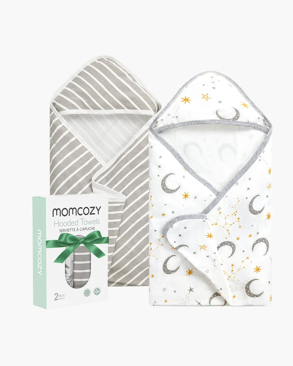 momcozy-baby-kapuzenhandtuch-sternenhimmel-2er-pack image 1