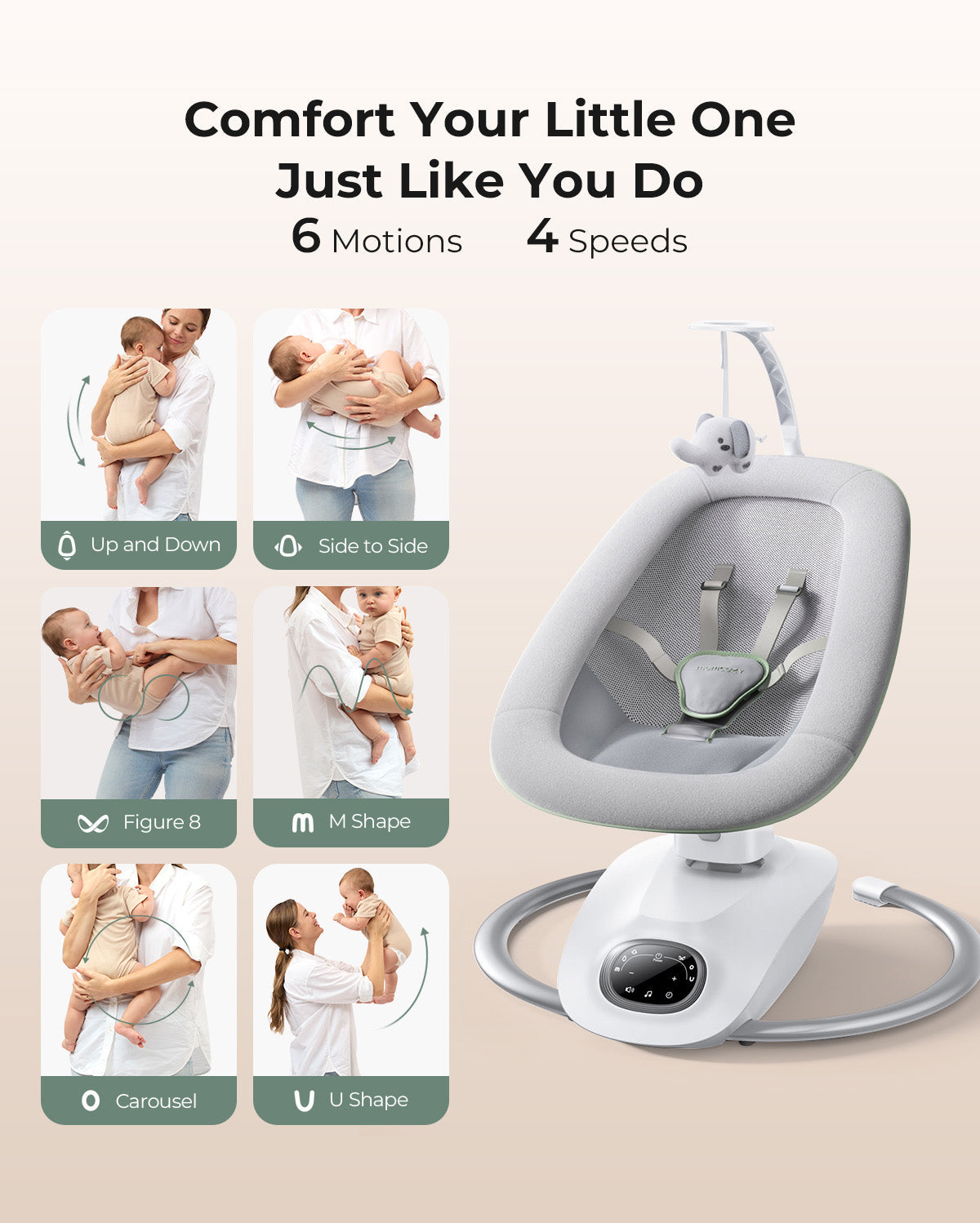momcozy-cocosway-3d-motion-elektrische-babyschaukel image 3