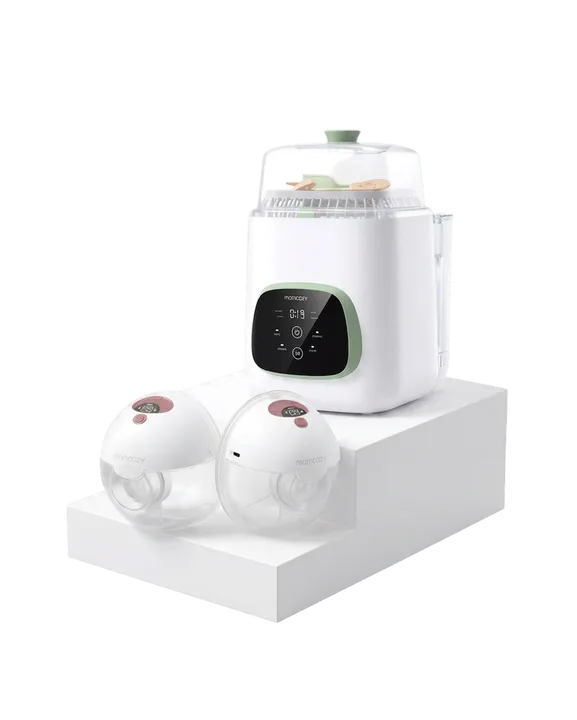momcozy-m5-smart-tragbare-milchpumpe-kleanpal-pro-flaschenreiniger-bundle image 1