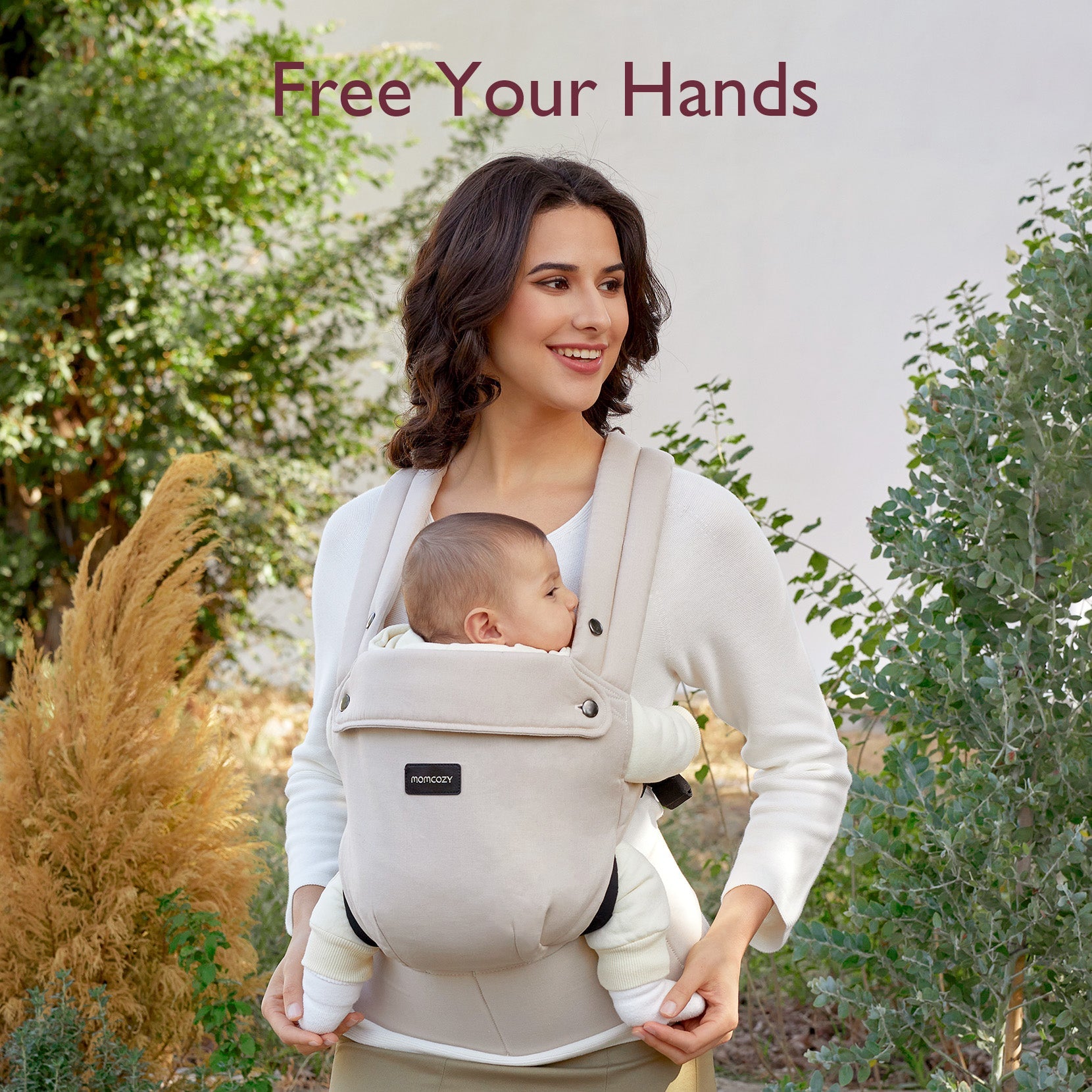 momcozy-erholung-bundle-purehug-babytrage-khaki-postpartum-bauchband-petite image 7