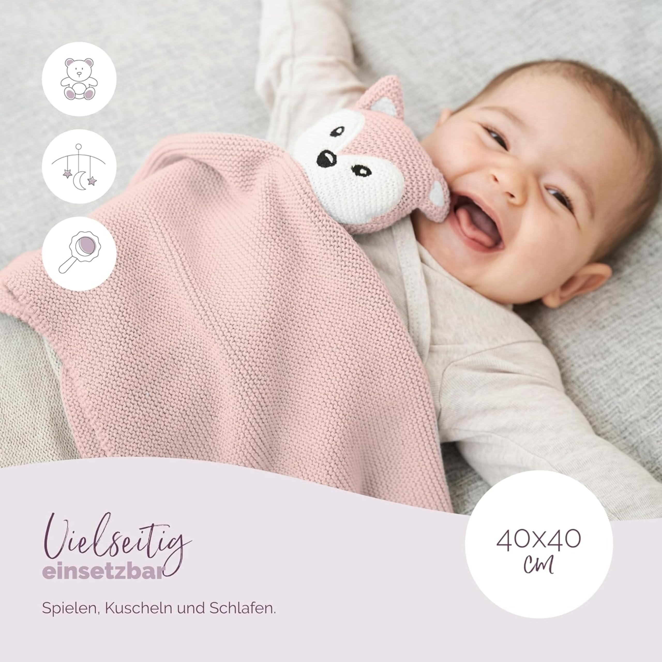 livella-kuscheltuch-fuchs-mit-s-ckchen-40x40-cm-bio-baumwolle image 4