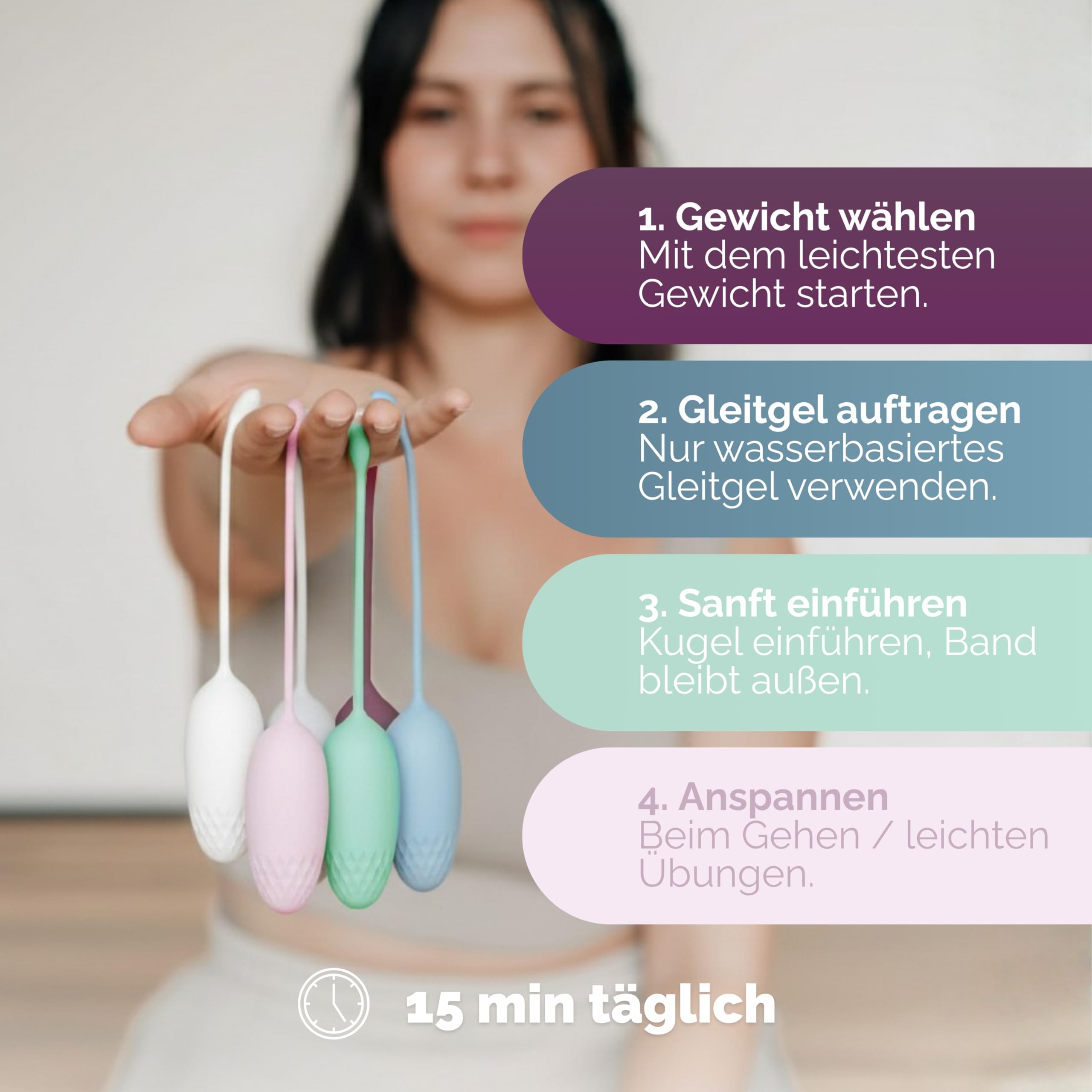 livella-beckenbodentrainer-frauen-6-gewichte-25-110-g-silikon image 4