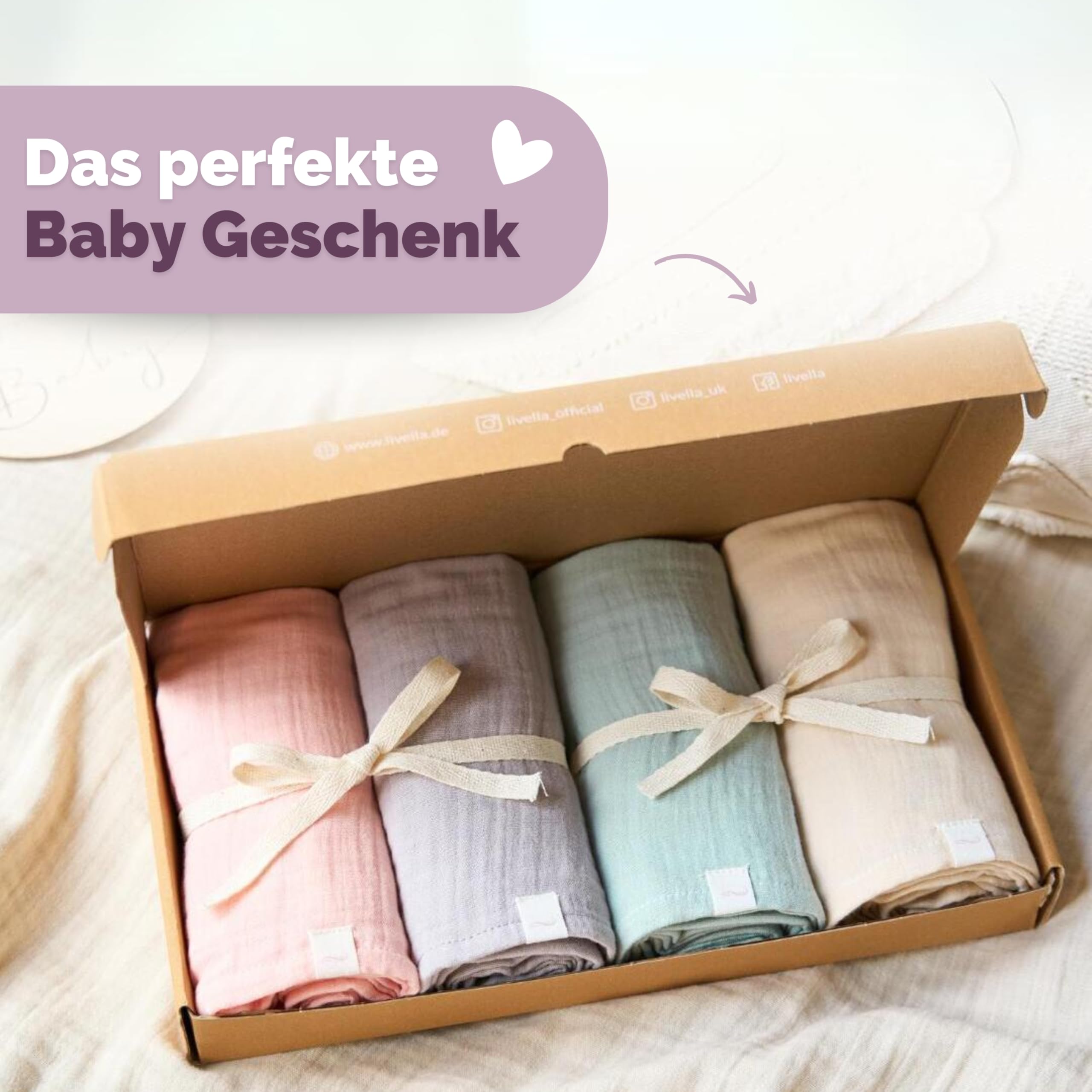 livella-mullt-cher-baby-4er-set-bio-baumwoll-musselin-65x65-cm image 7