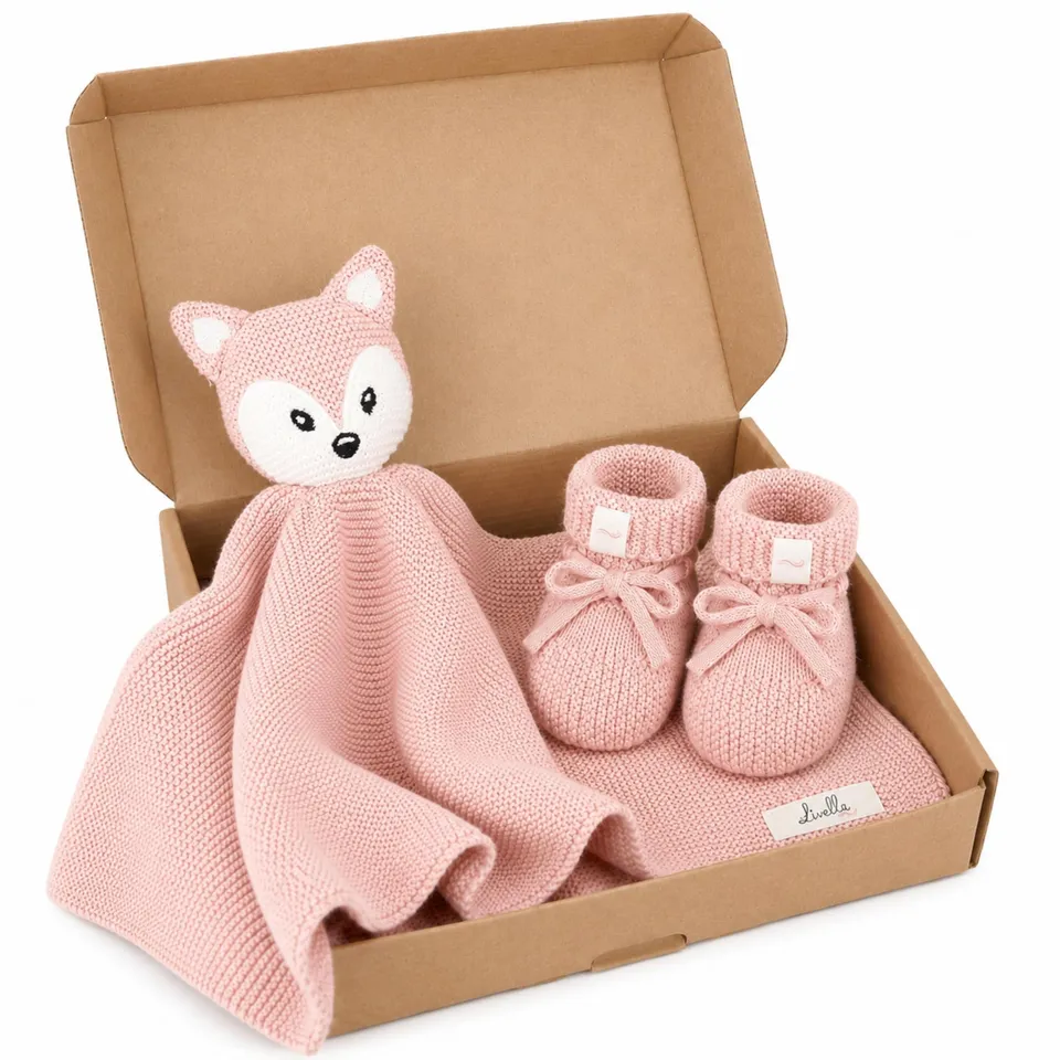 livella-kuscheltuch-fuchs-mit-s-ckchen-40x40-cm-bio-baumwolle image 1