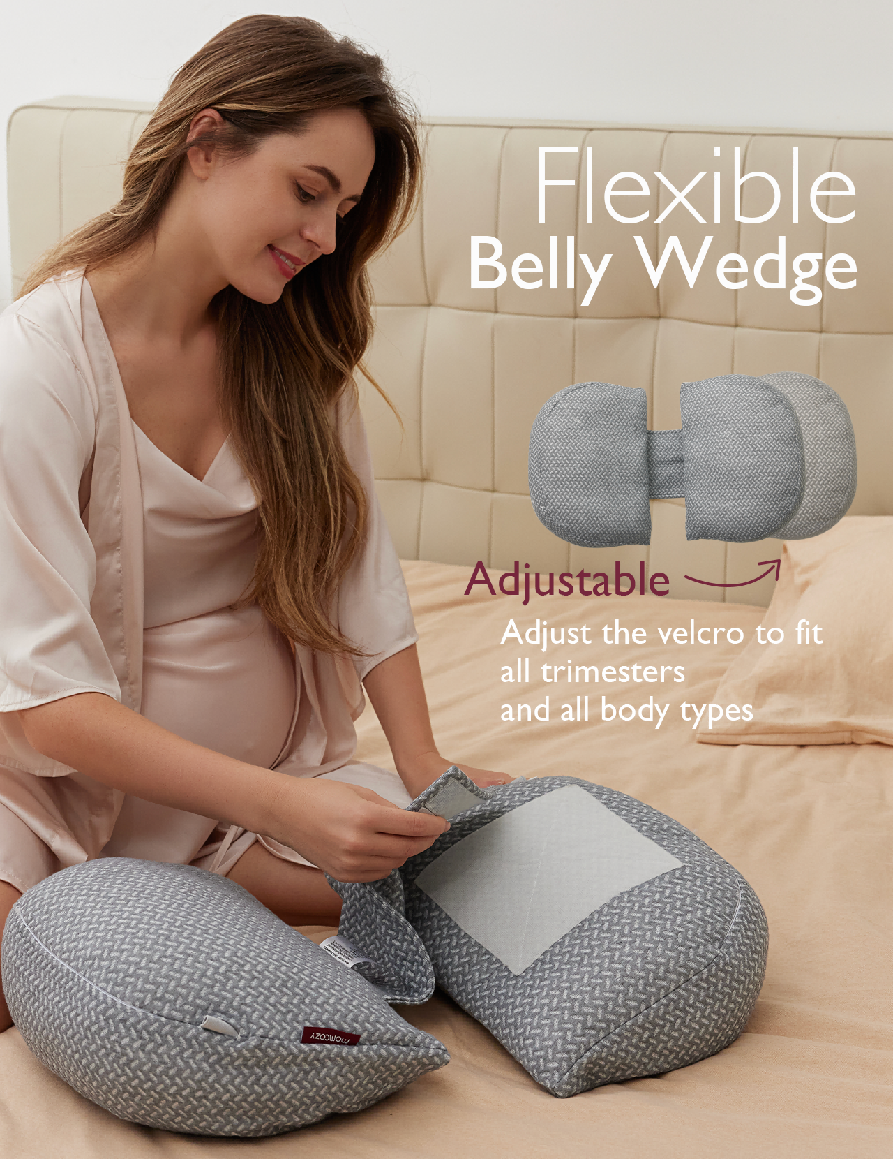 momcozy-schwangerschaftskissen-keilform-mit-k-hlendem-bezug image 3