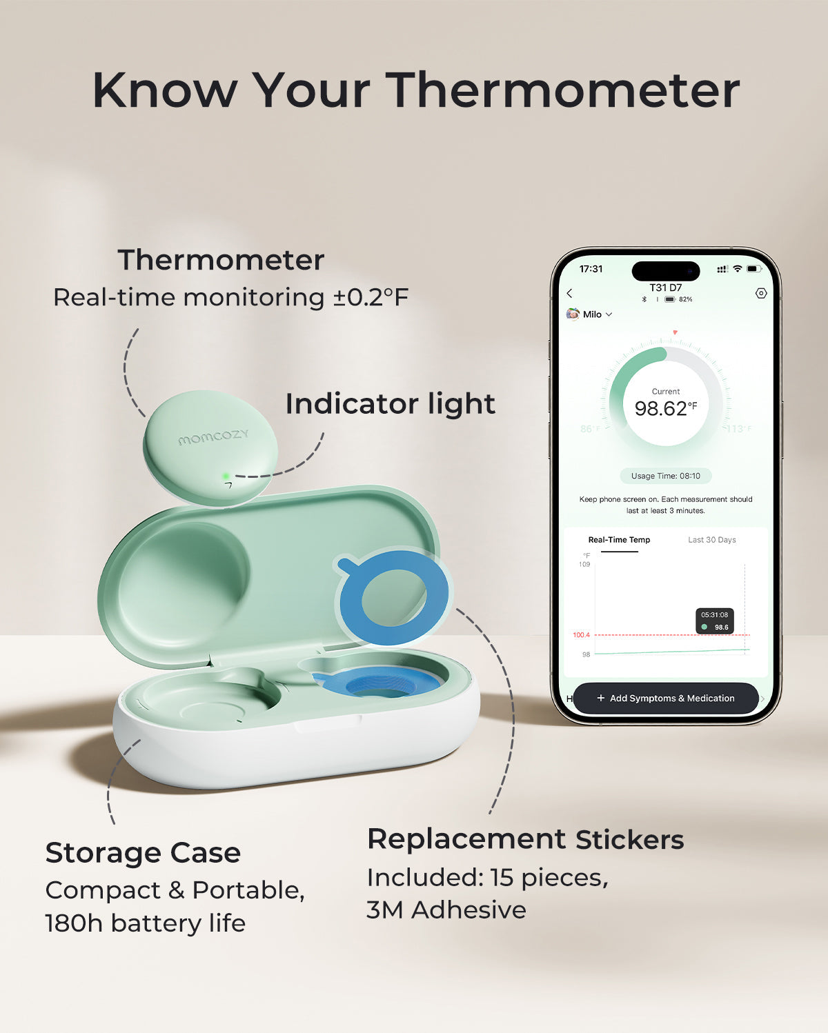 momcozy-smartes-babythermometer-mit-app-medizinische-genauigkeit image 2