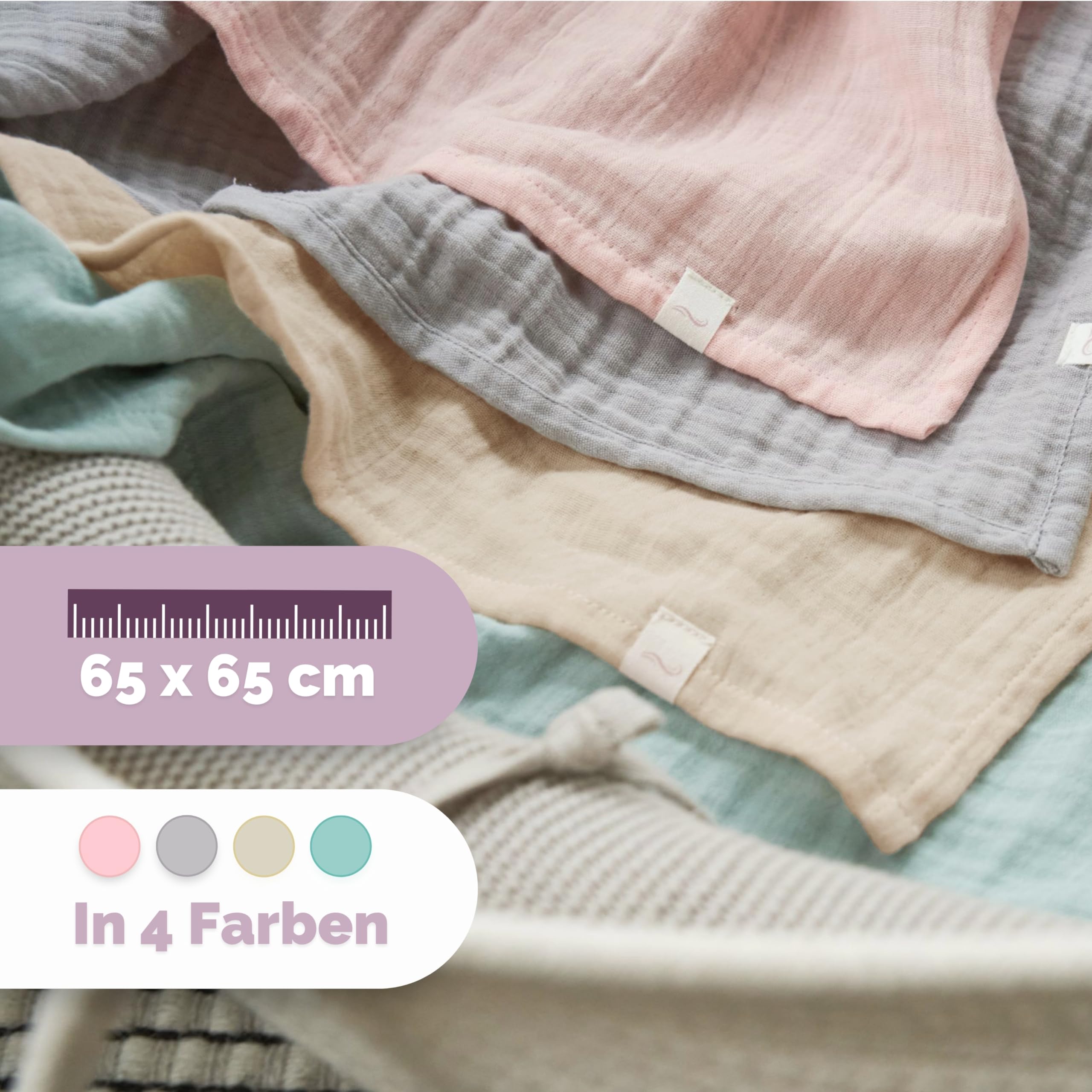 livella-mullt-cher-baby-4er-set-bio-baumwoll-musselin-65x65-cm image 4