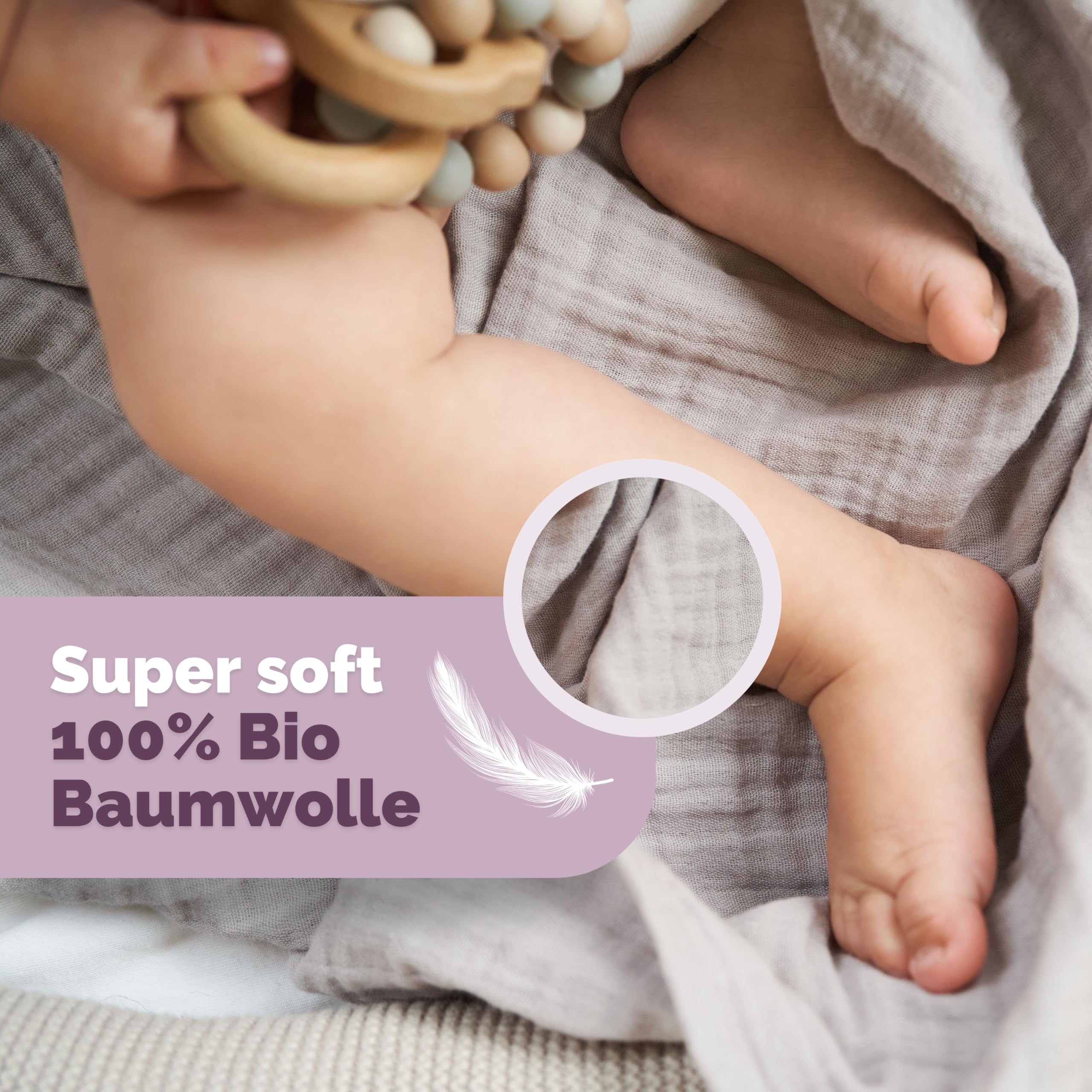 livella-mullt-cher-baby-4er-set-bio-baumwoll-musselin-65x65-cm image 2