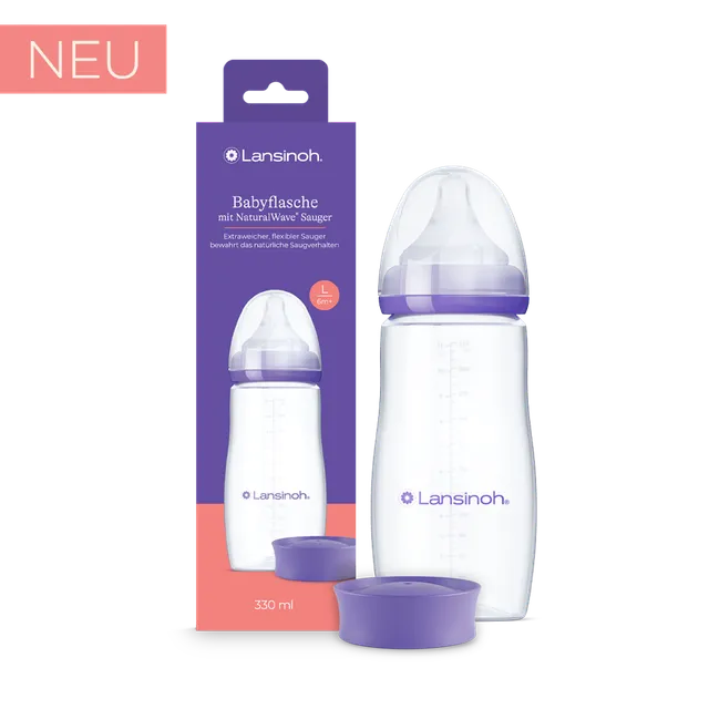 lansinoh-babyflasche-mit-naturalwave-sauger-l-330-ml image 1