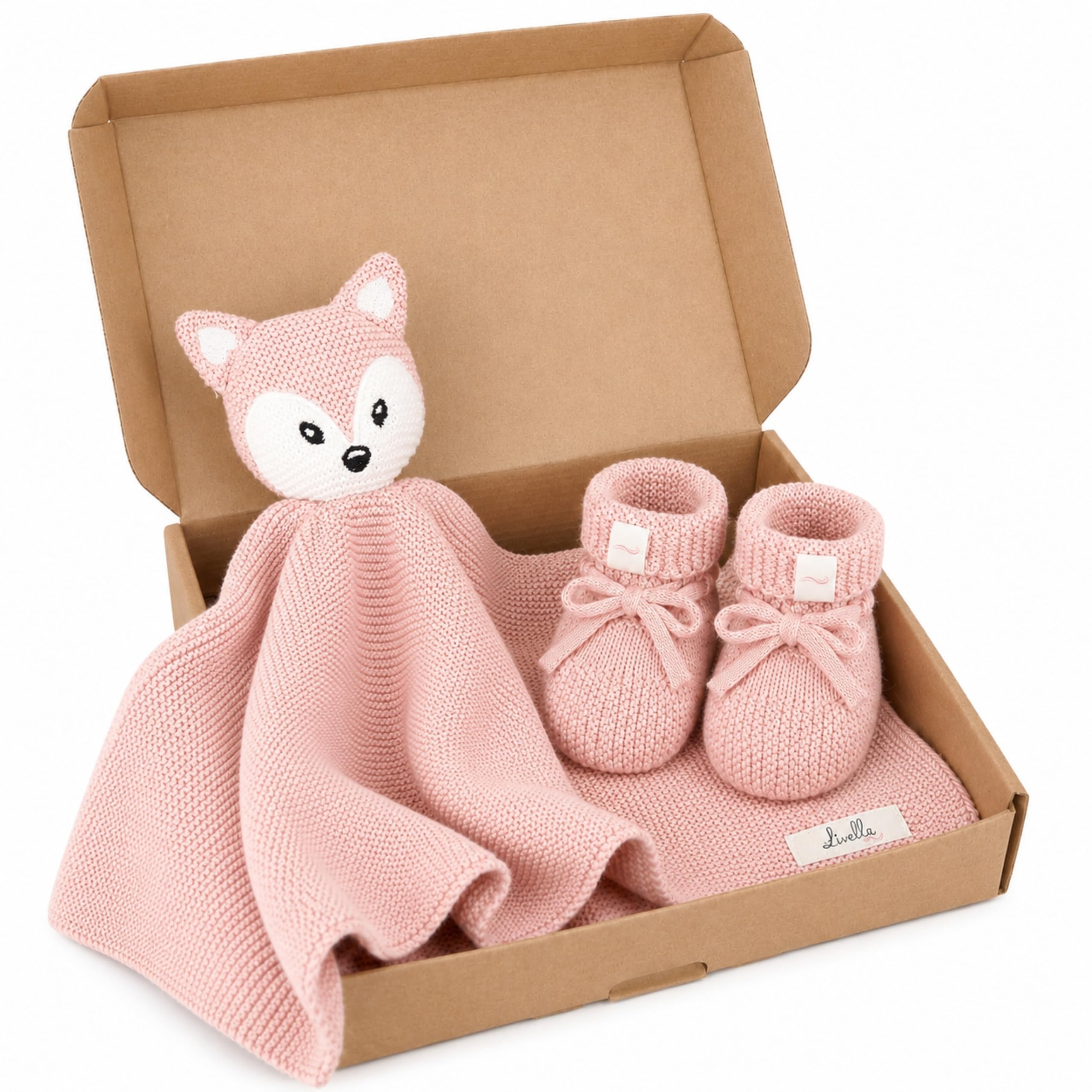 livella-kuscheltuch-fuchs-mit-s-ckchen-40x40-cm-bio-baumwolle image 1