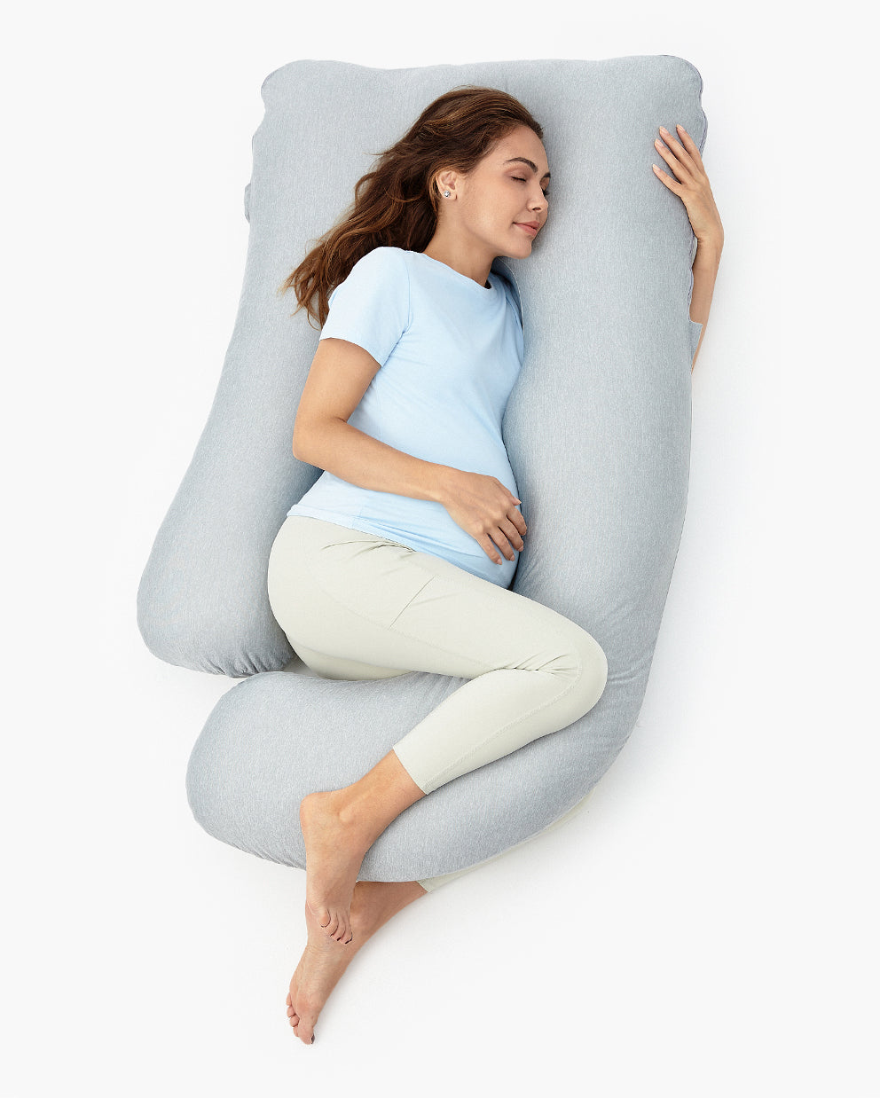 momcozy-u-f-rmiges-schwangerschaftskissen-k-hlstoff image 1