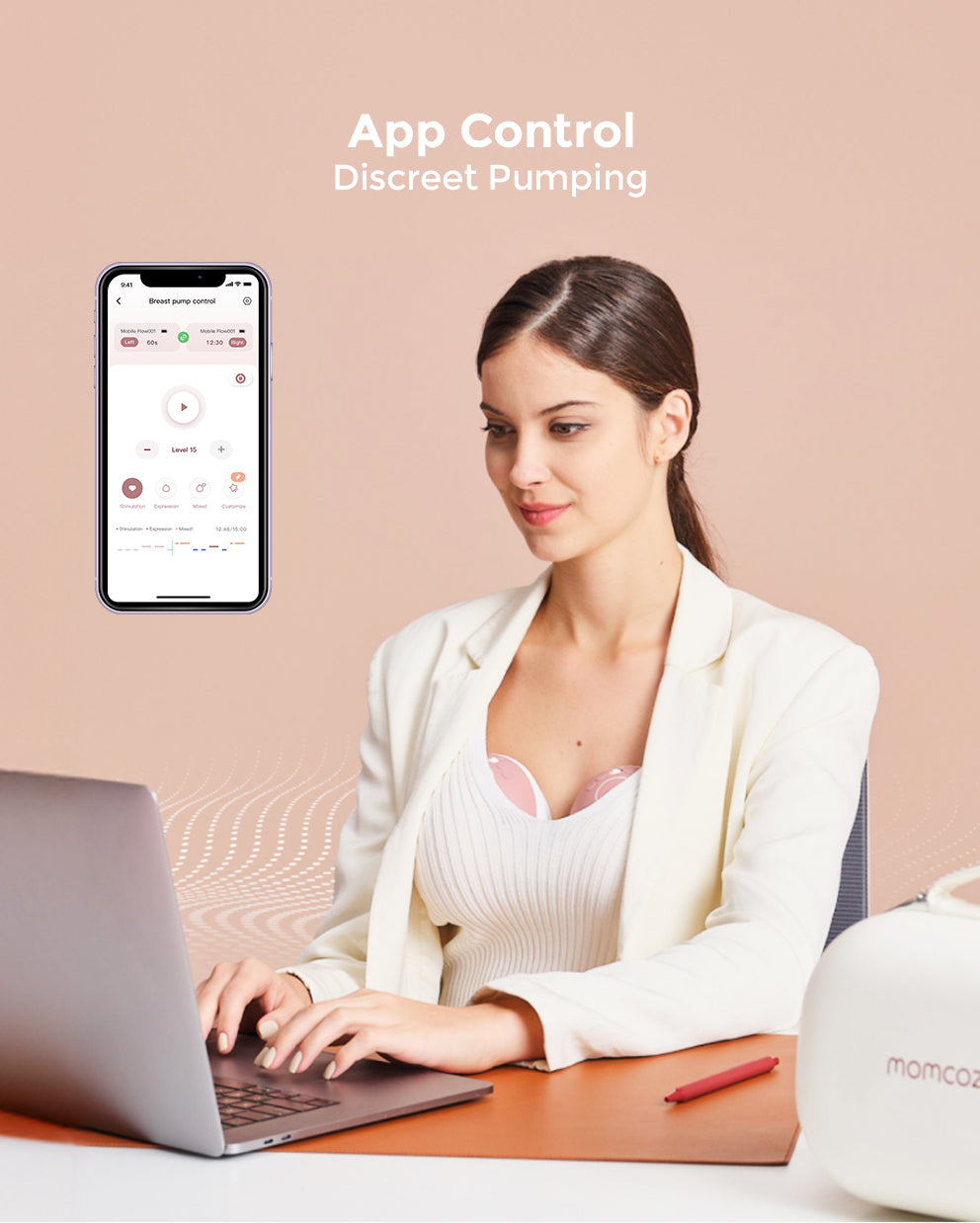 momcozy-mobile-flow-m9-milchpumpe-120-muttermilchbeutel image 6
