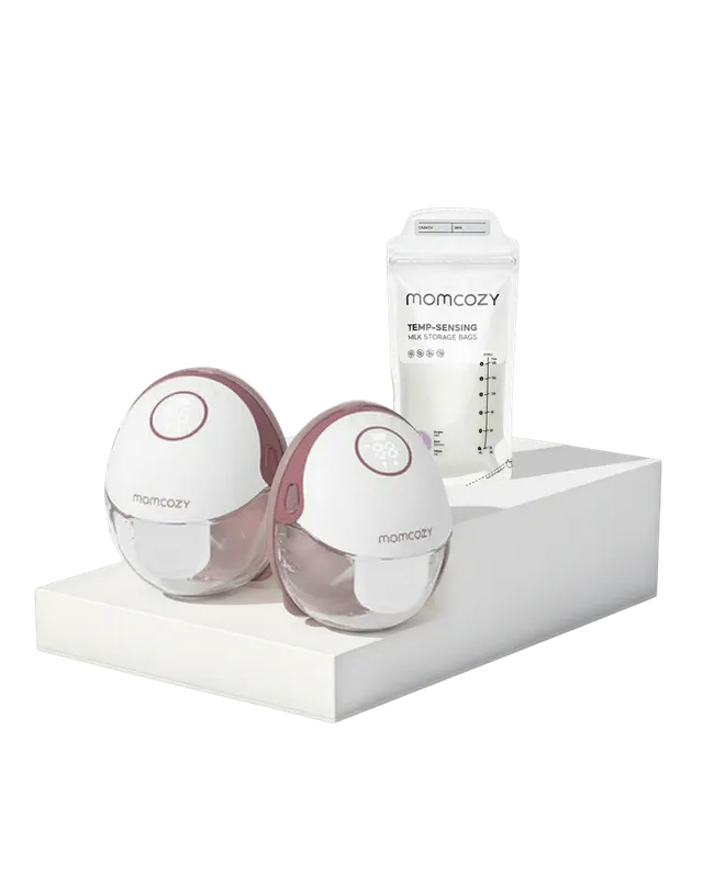 momcozy-mobile-style-m6-milchpumpe-120-muttermilchbeutel-set image 1