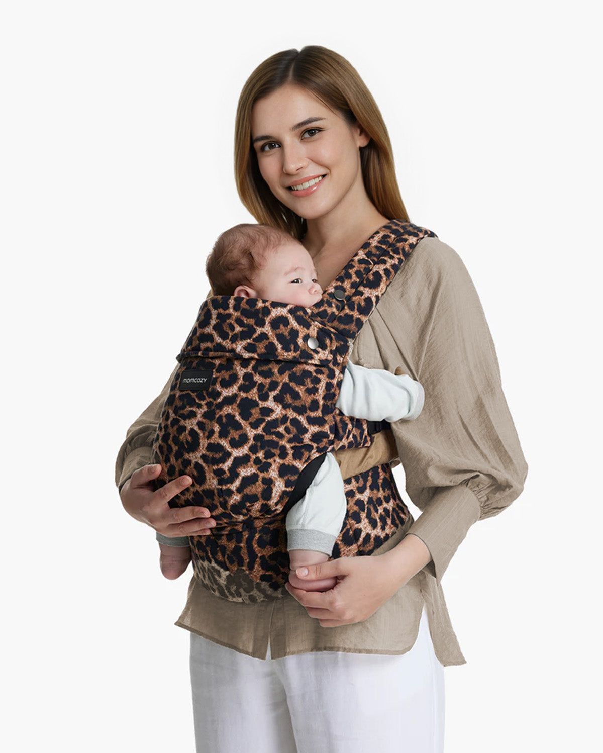 momcozy-purehug-babytrage-leopardenmuster-f-r-neugeborene image 2
