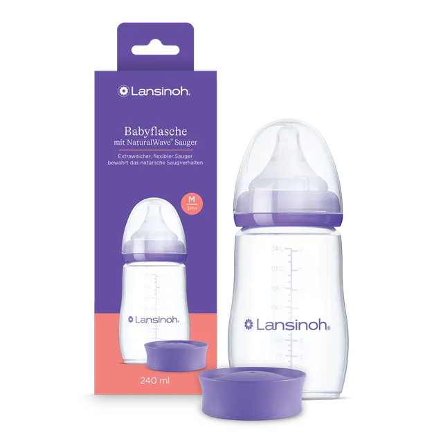 lansinoh-babyflasche-mit-naturalwave-sauger-240-ml-kunststoff image 1