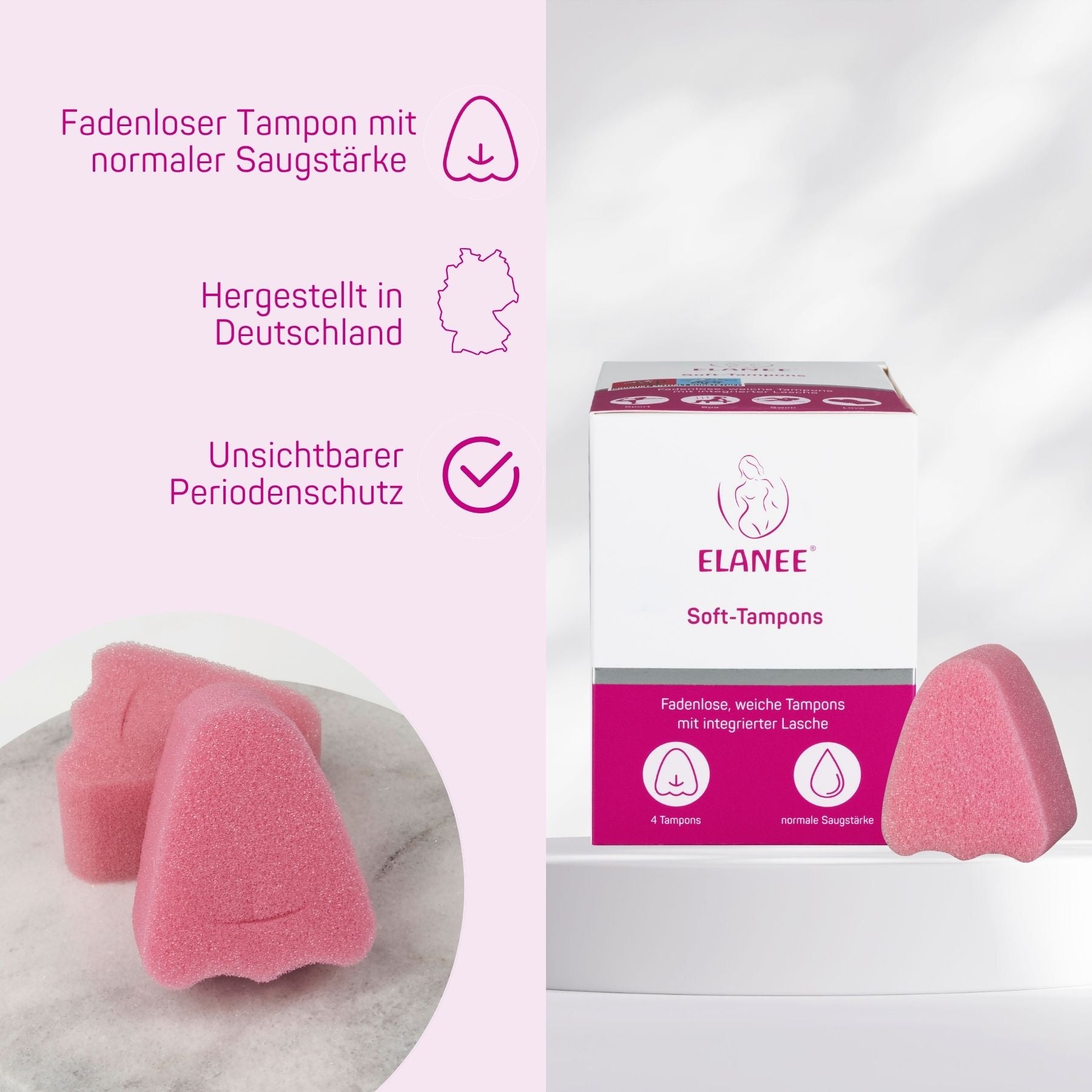 elanee-soft-tampons-ohne-faden-leichte-bis-mittlere-tage image 2