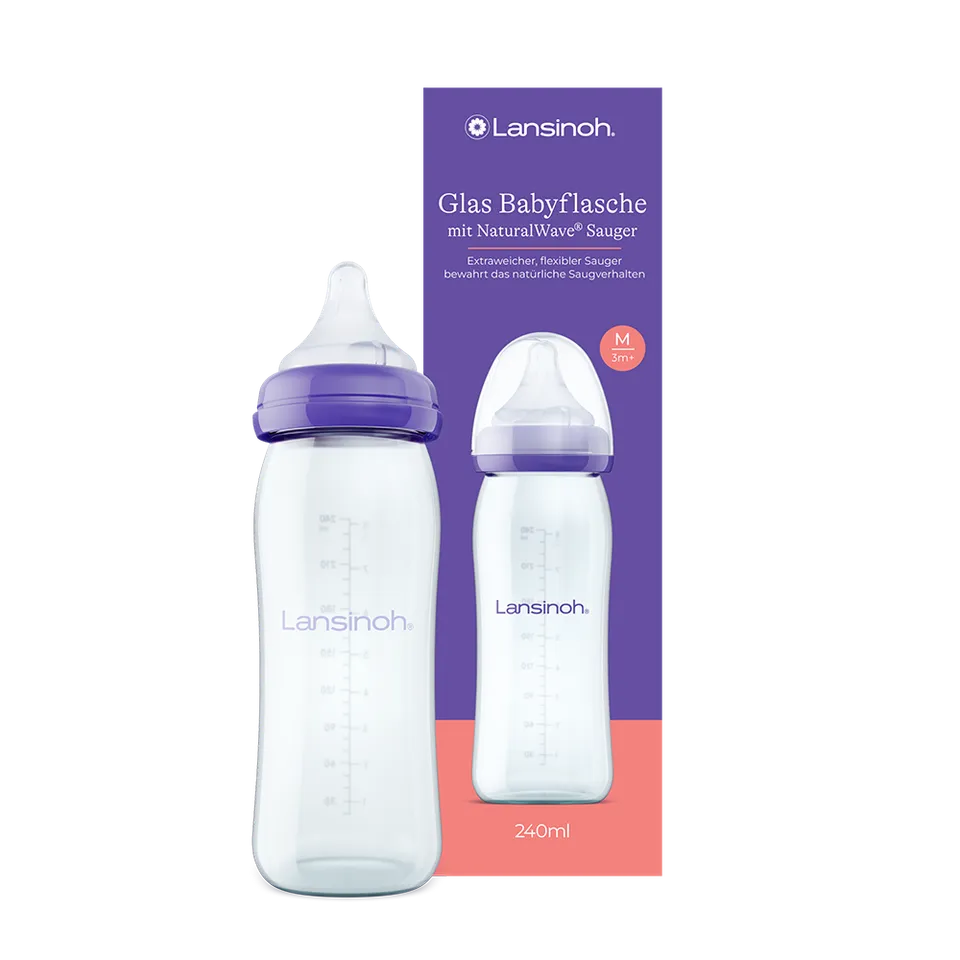 lansinoh-glas-babyflasche-mit-naturalwave-sauger-240-ml image 1