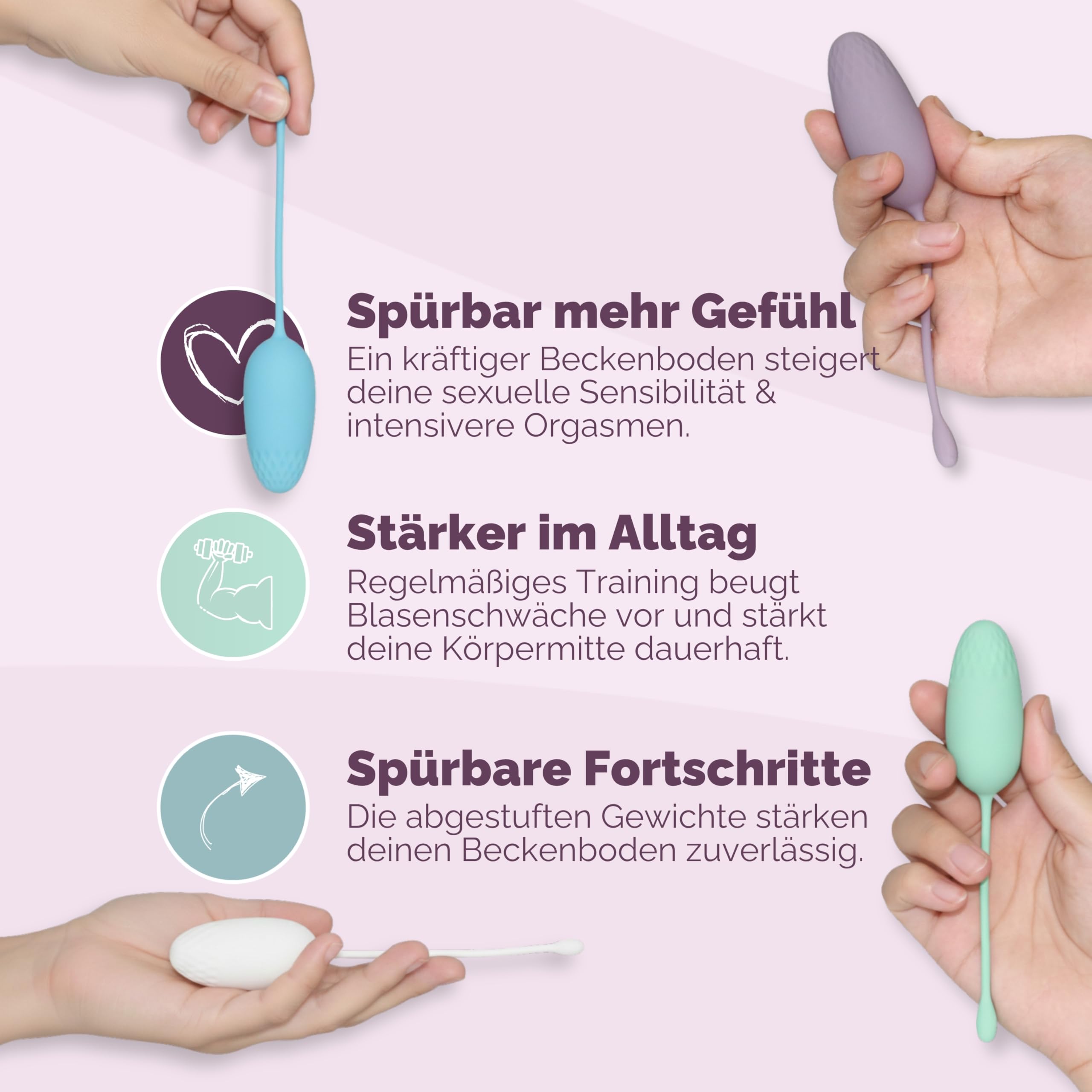livella-beckenbodentrainer-frauen-6-gewichte-25-110-g-silikon image 6