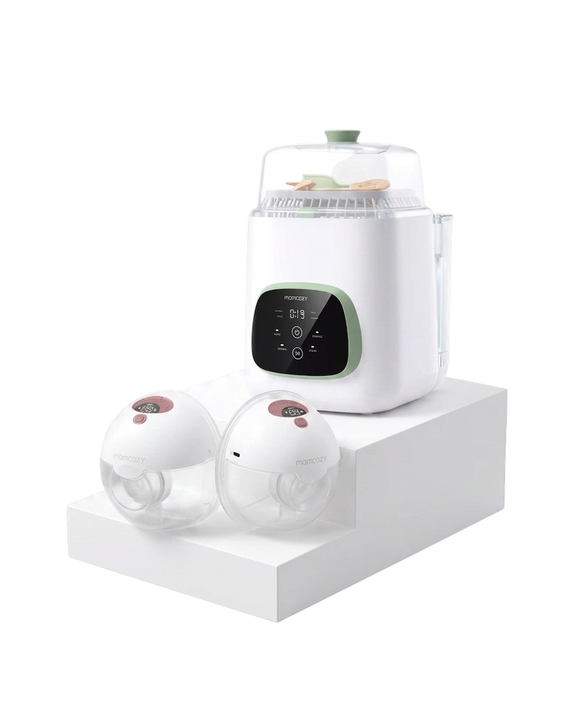 momcozy-m5-smart-tragbare-milchpumpe-kleanpal-pro-flaschenreiniger-bundle image 1