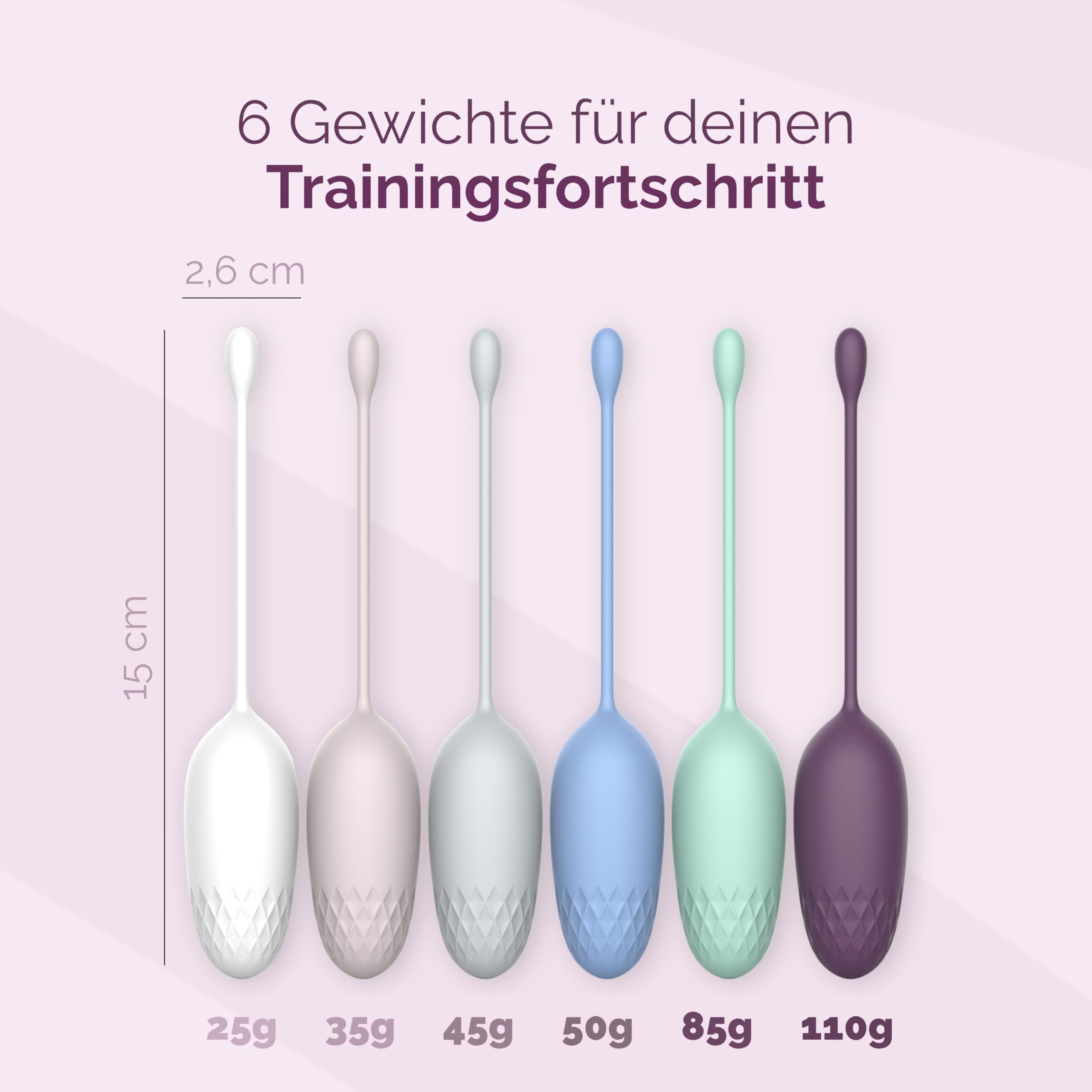 livella-beckenbodentrainer-frauen-6-gewichte-25-110-g-silikon image 3