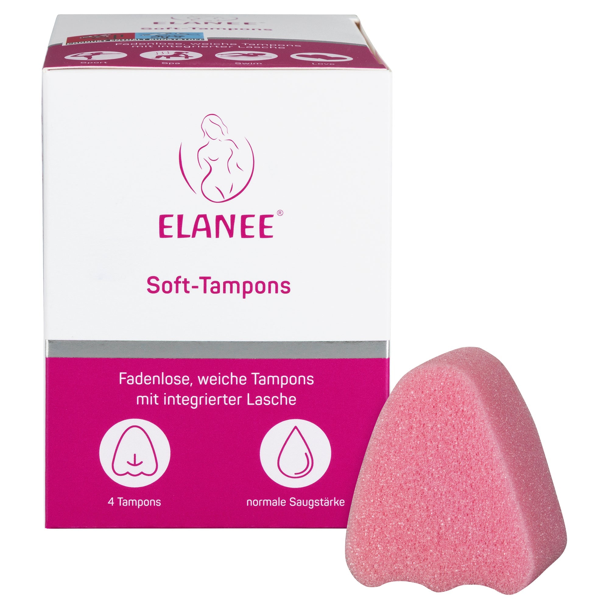 elanee-soft-tampons-ohne-faden-leichte-bis-mittlere-tage image 1