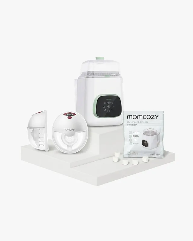 momcozy-m5-smart-milchpumpe-flaschenreiniger-und-reinigungsblock-set image 1